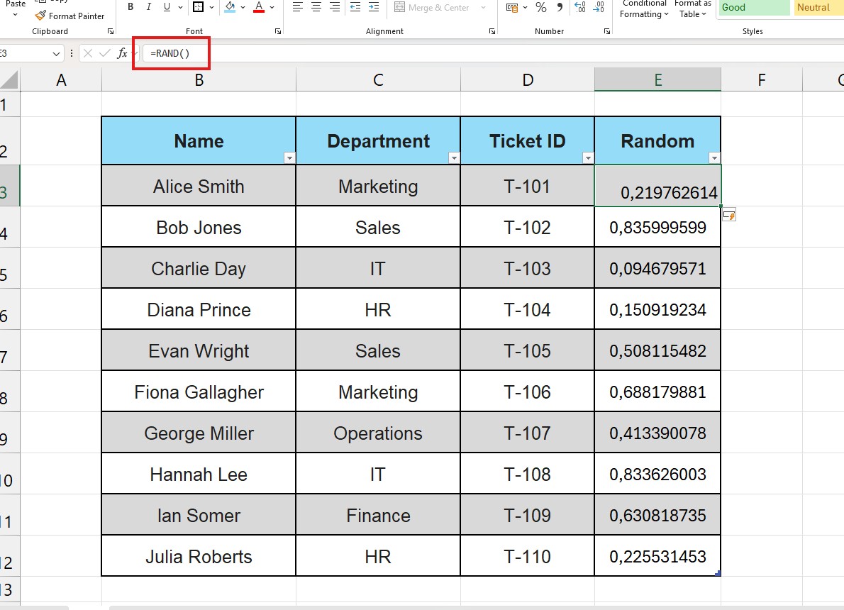 How to Randomize a List in Excel:Shuffle Data Instantly 2025
