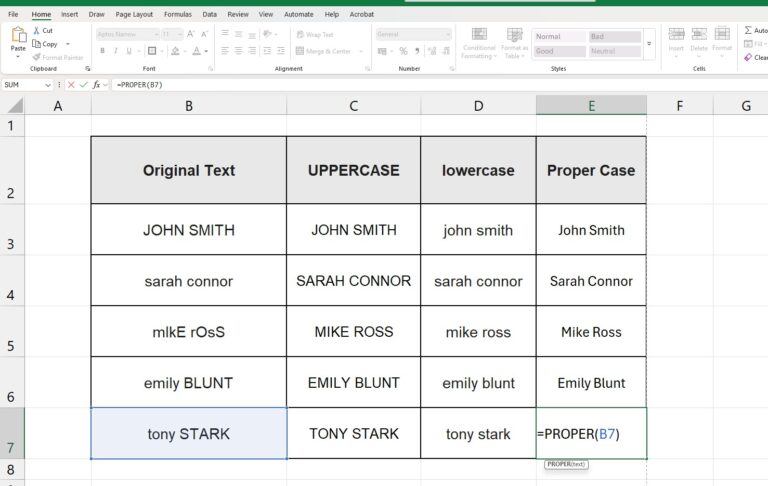 How to Change Text Case in Excel: Upper, Lower & Proper 2025